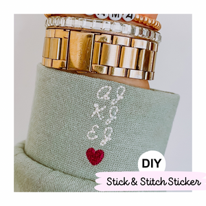 DIY Custom Cuff Embroidery *stick & stitch sticker*