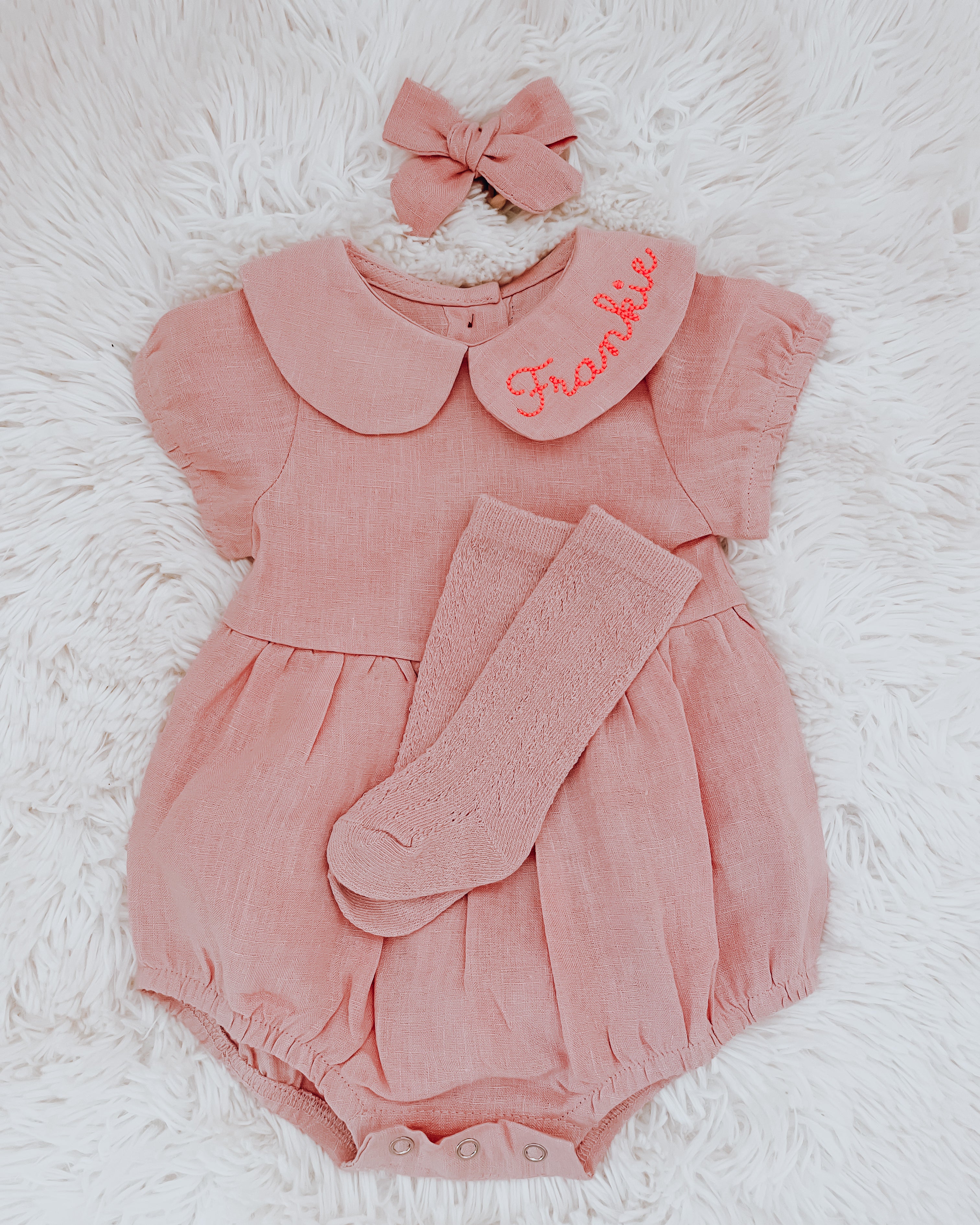Bespoke Linen Romper Set