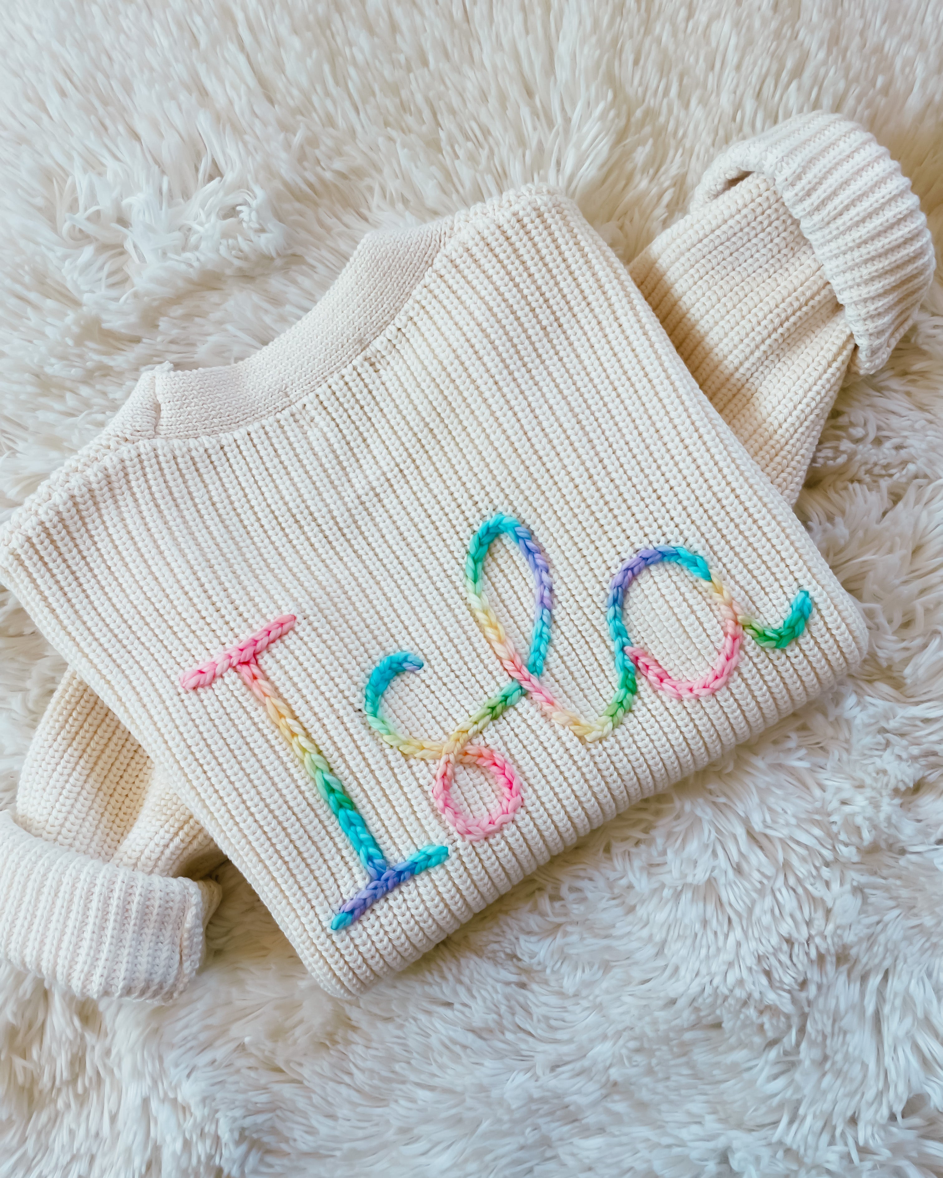 The Bespoke Baby + Toddler Cardigan **Hand Embroidered **