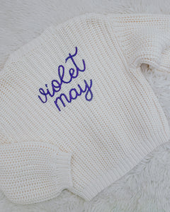The Chunky  Bespoke Baby + Toddler Cardigan
