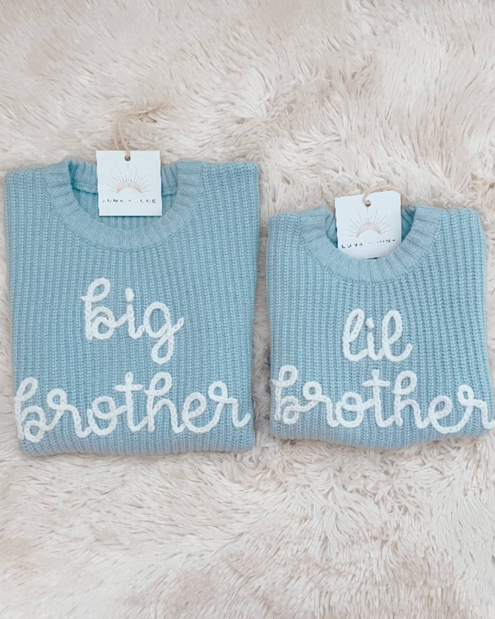 The Hand Embroidered Big Bro Lil Bro Sweater