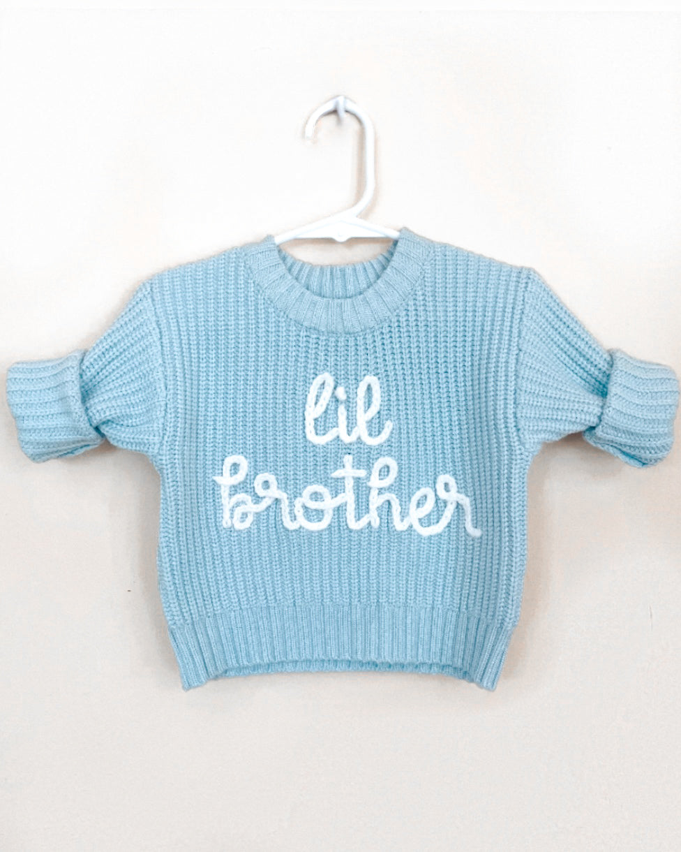 The Hand Embroidered Big Bro Lil Bro Sweater