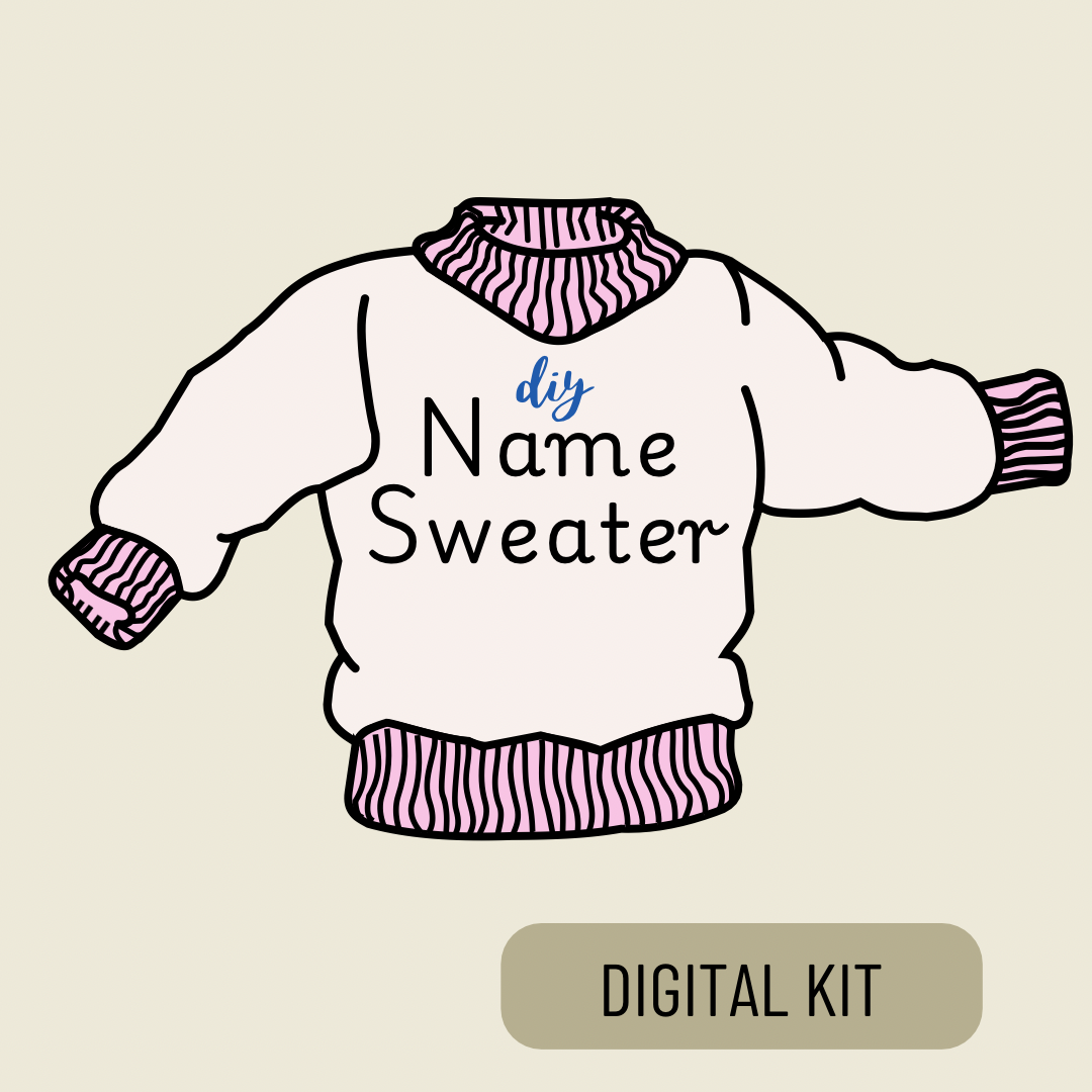 DIY Hand Embroidery Kit : Bespoke Sweater *digital*