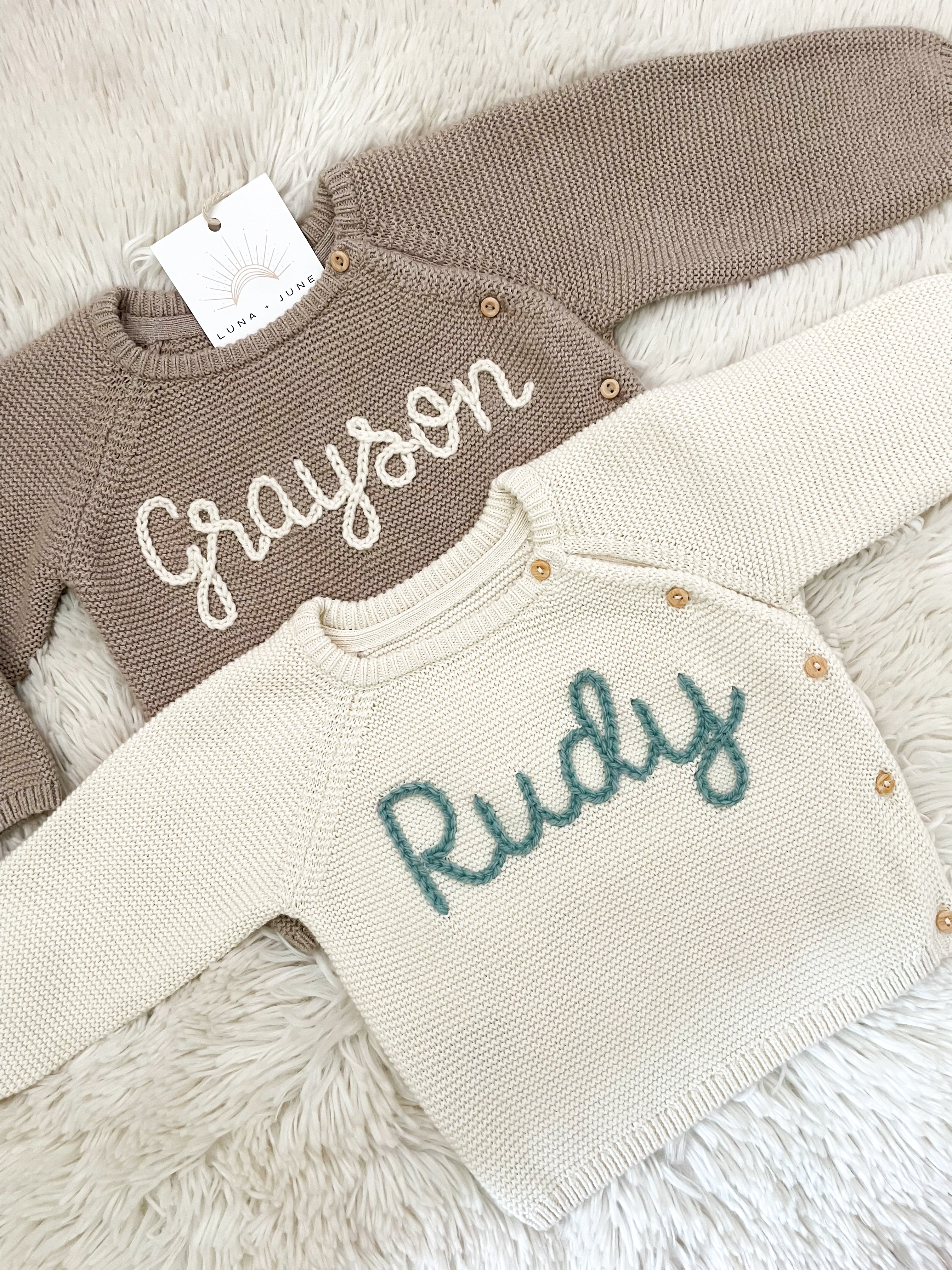 Bespoke Newborn & Baby Sweater Set