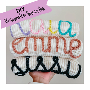 DIY Hand Embroidery Kit : Bespoke Sweater *complete kit*