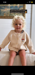 The Bespoke Baby + Toddler Cardigan **Hand Embroidered **