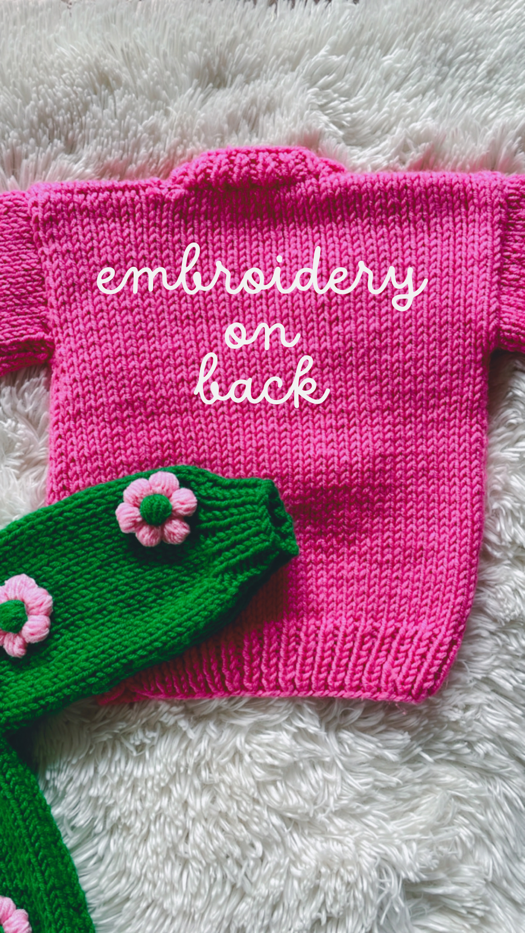 Bespoke Baby + Toddler Flower Cardigan